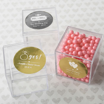 Personalized metallic collection Square Acrylic Box