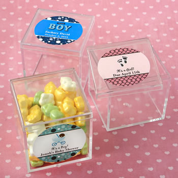 Baby Shower Personalized expressions Square Acrylic Box