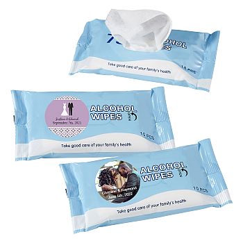 Personalized expressions Alcohol wipes pack of 10 sheets