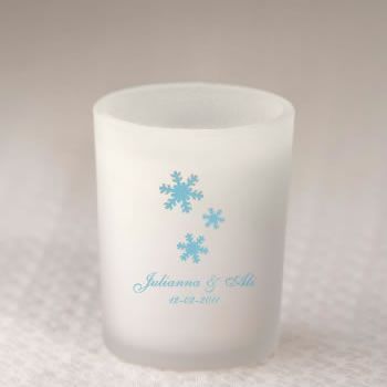 Personalized Winter Votive Favors