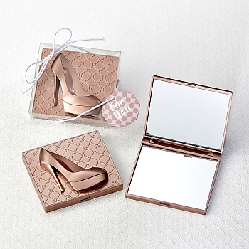 Dusty Rose High Heel shoe compact  mirror