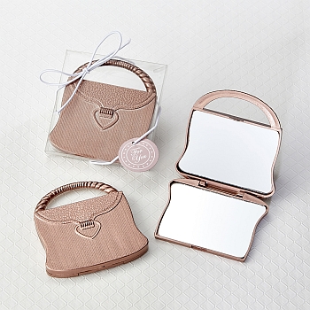 Dusty Rose purse compact mirror