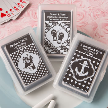 Chalk Board Collection Playing Card Favors for weddings
