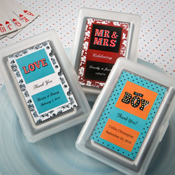 Personalized Playing Card Favor - Marquee Design