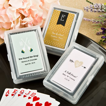 Monogram Collection playing card favors