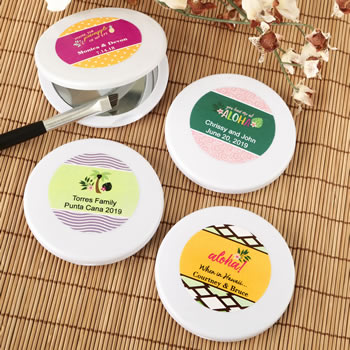 personalized compact mirror from fashioncraft - tropical design