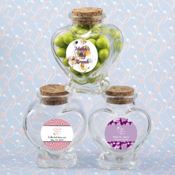 Mother's Day Personalized Expressions Collection heart shaped glass jars