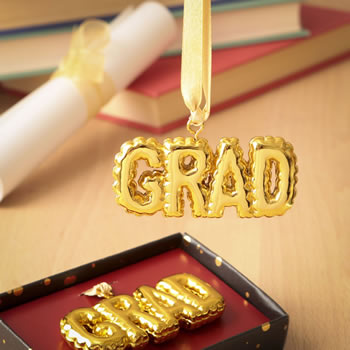 Gold Grad hanging Ornament from gifts by fashioncraft