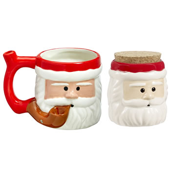 Santa Roast & Toast mug and stash jar