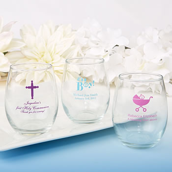 15 Ounce Stemless Wine Glasses - Exclusive Designs