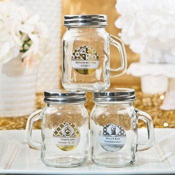 Personalized Boho Bridal Party Mason Jar Glass