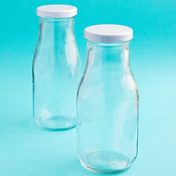 Perfectly Plain Collection Vintage Style Milk Bottles