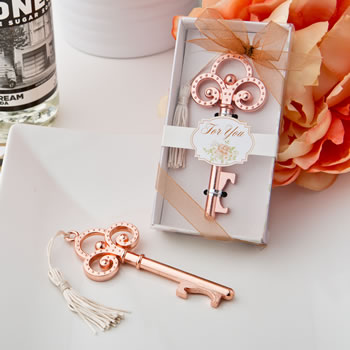 Rose Gold Vintage skeleton key bottle opener from fashioncraft
