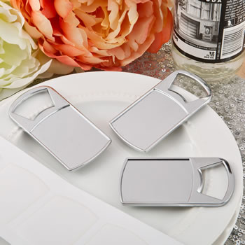 Perfectly Plain collection epoxy dome chrome metal  bottle opener