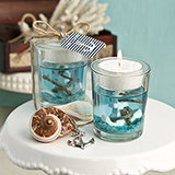 Nautical Themed Gel Candle Holder With Anchor Design From Fashioncraft