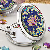 Indian elephant themed metal  compact mirror