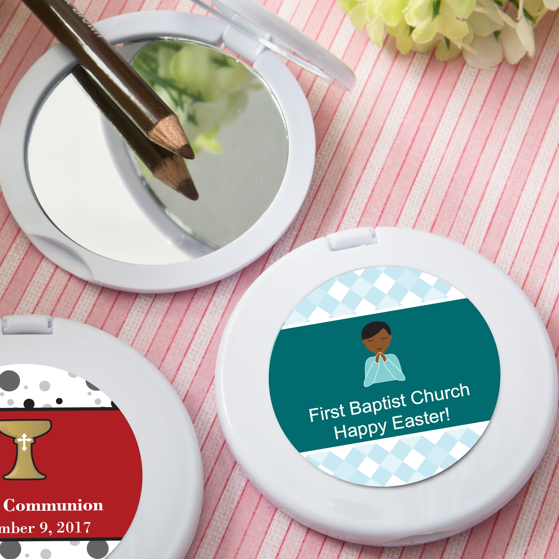Religious Personalized Expressions Collection Mirror Compact Favors