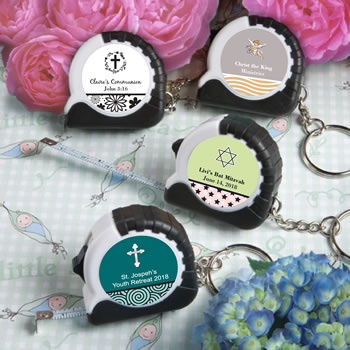 Personalized  Religious Expressions Collection Key Chain / Measuring Tape Favors