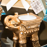 Gold Good luck Indian Elephant candle holder from fashioncraft