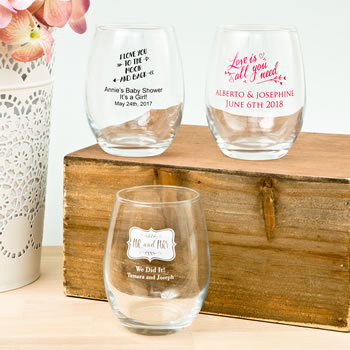 Personalized 9oz Stemless Wine Glass-Baby