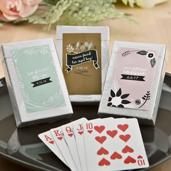 Vintage Design Collection playing card favors in box