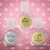 Personalized metallics hand sanitizer favor