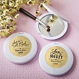 Personalized metallics collection compact mirror - wedding