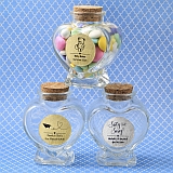 Baby Shower Personalized Metallics Collection heart shaped glass jars
