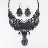 Lillian Rose Butterfly Jewelry Set - Black