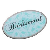 Lillian Rose Bridesmaid Oval Pin - Aqua