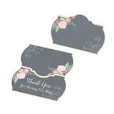 Lillian Rose Set of 24 Black and Pink Place Cards