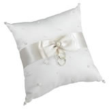 Lillian Rose Scattered Pearl Ring Bearer Pillow - Ivory