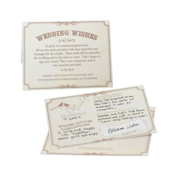 Lillian Rose Set of 48 Wishes Cards - Tan