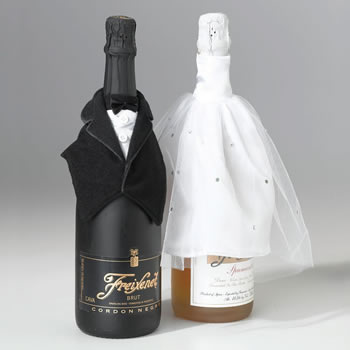 Lillian Rose Bride Groom Bottle Cover Set Nice Price Favors