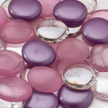 Lillian Rose Glass Signing Stones (Approx 35) - Purple mixed