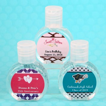 Personalized expressions hand sanitizer favor