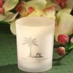 Personalized Frosted Glass Candle Holder With Wax