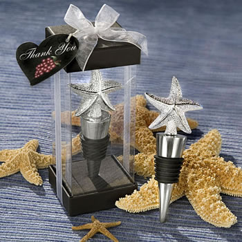 Elegant Starfish Design Bottle Stopper Favors