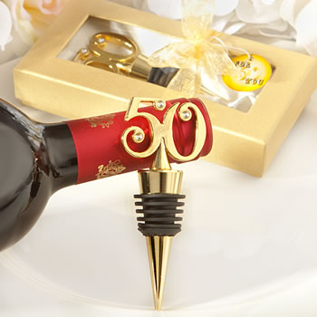 Golden-50 wine bottle stoppers