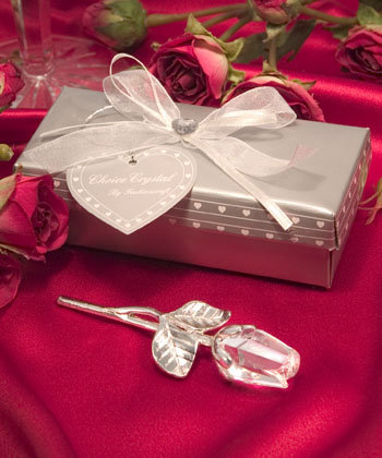 20 Gold Long Stem Clear Crystal Rose Wedding Bridal Shower Party Favors