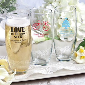 Em Personalized Stemless Champagne Flutes Wedding Designs