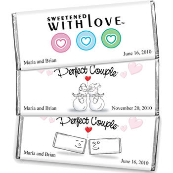 Hersheys Heart Theme 1.5 oz Chocolates Wedding Favors (3 designs available)