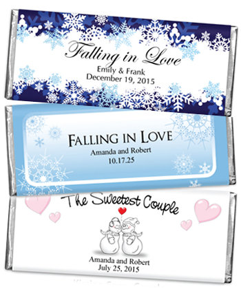 Hersheys Winter Theme 1.5 oz Chocolates Wedding Favors (5 designs available)