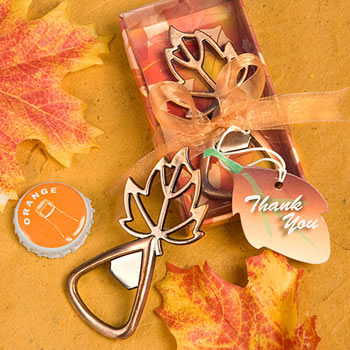 em>Autumn Magic Collection</em> Leaf Design Bottle Openers - Nice Price  Favors