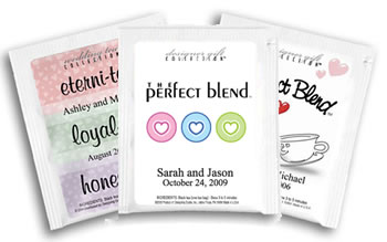 Personalized Heart Theme Tea Favors -  (4 designs available)
