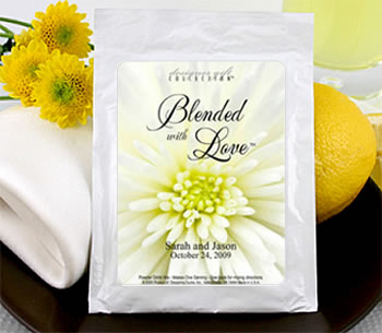 Flower Themed Lemonade Wedding Favors