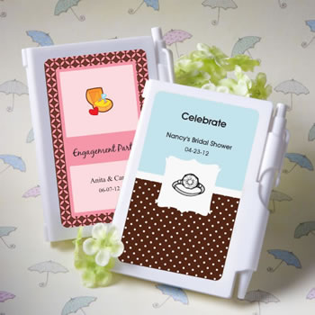 Personalized Notebook Bridal Shower Favors