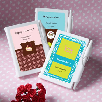 Personalized Notepad Sweet 16 Favors