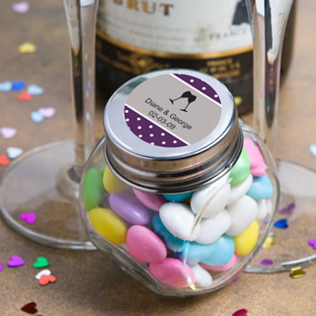 Personalized Glass Jar Anniversary Favors