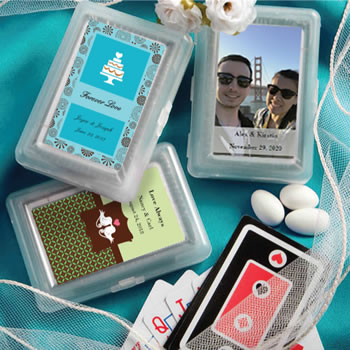 150 Personalized Themed Playing CARDS Birthday Bridal Wedding or Party Favor